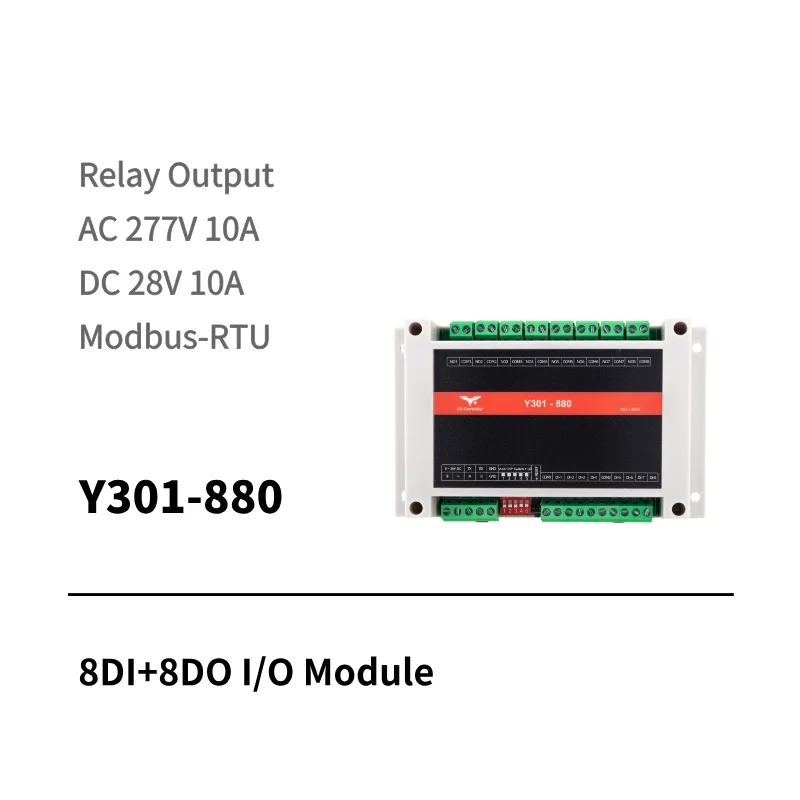 I/O Modules with 8 digital inputs & 8 digital outputs (relay output)